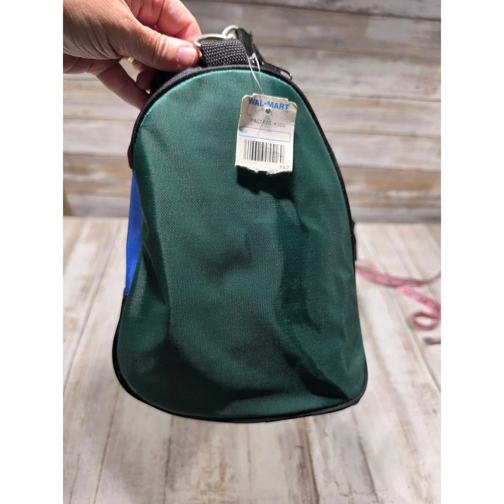 Pacific‎ Connections Vintage Colorblock Duffel Bag Black Green Blue Small Travel
